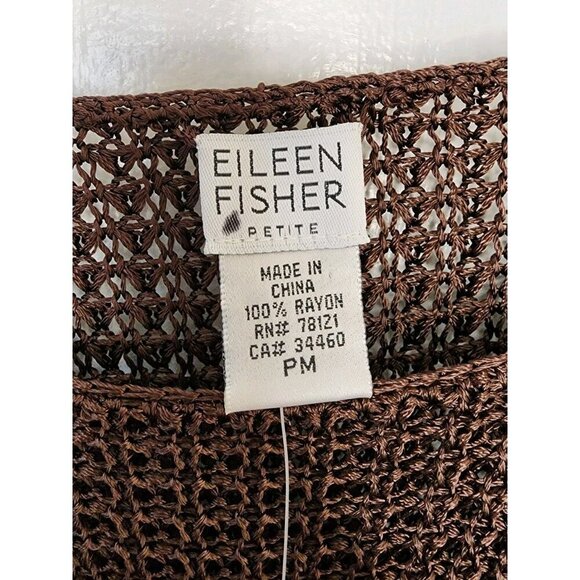 NWT Eileen Fisher Petite Size MP 100% Rayon Copper Basic Cord Top - Picture 3 of 4